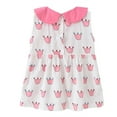 thumbnail image 5 of LYMAYTER Baby Kids Girls Cotton Dresses Cartoon Printing Party Princess Dress for 6M - 4 T Toddler Summer Sleeveless Casual Dress Sundress, 5 of 9