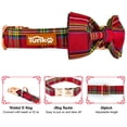 thumbnail image 2 of Collar para perro Tunkoo Christmas Plaid con pajarita roja S, 2 of 6