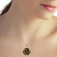 thumbnail image 4 of Galaxy Gold GG 14K Yellow Gold Checkerboard Cut Round Smoky Quartz Pendant Necklace - Balance & Intuition - 16" to 24" - Fine Jewelry for Women, 4 of 4