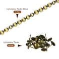 thumbnail image 3 of Uxcell 1 Pcs Iron Upholstery Tacks Strips 3.28ft Glossy Decorative Nail Trims with Nails Bronze, 3 of 5