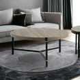 thumbnail image 6 of 37" Sandy Brown And Black Round Coffee Table, 6 of 6