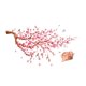 thumbnail image 1 of Adhesivos de pared,Vinilo decorativo de pared con pájaros y flores rosas (autoadhesivo),Mural floral floreciente para baño y comedor,Decoración de pared impermeable para sala de estar,Papel, 1 of 9