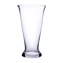 WGV Clear Tapered Floral Bouquet Vase - 5.5" Wide x 10" Height, Good quality, Heavy Weighted Base - 1 Pc