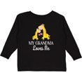 thumbnail image 3 of Inktastic Grandma Loves Me Girls Giraffe Granddaughter Girls Long Sleeve Toddler T-Shirt, 3 of 5