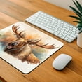 thumbnail image 4 of Angry Moose Watercolor Mouse Pad Low Profile Gaming Mat, 4 of 7