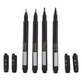 thumbnail image 1 of 4pcs Calligraphy Pen Ink Brush Pen for Sketch Signature School Office Supplies, 1 of 5
