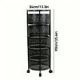thumbnail image 2 of Rotatable Multi-Layer Circular Storage Rack, Mobile Cart, Floor-Standing Rotating Vegetable Basket, Practical Storage Rack, File Rack for Kitchen, Office, Bathroom, Living Room, Bedroom, 2 of 12