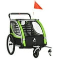 thumbnail image 2 of Aosom 2-in-1 Baby Bike Trailer Stroller with Storage Pocket, Electric Green, 2 of 9
