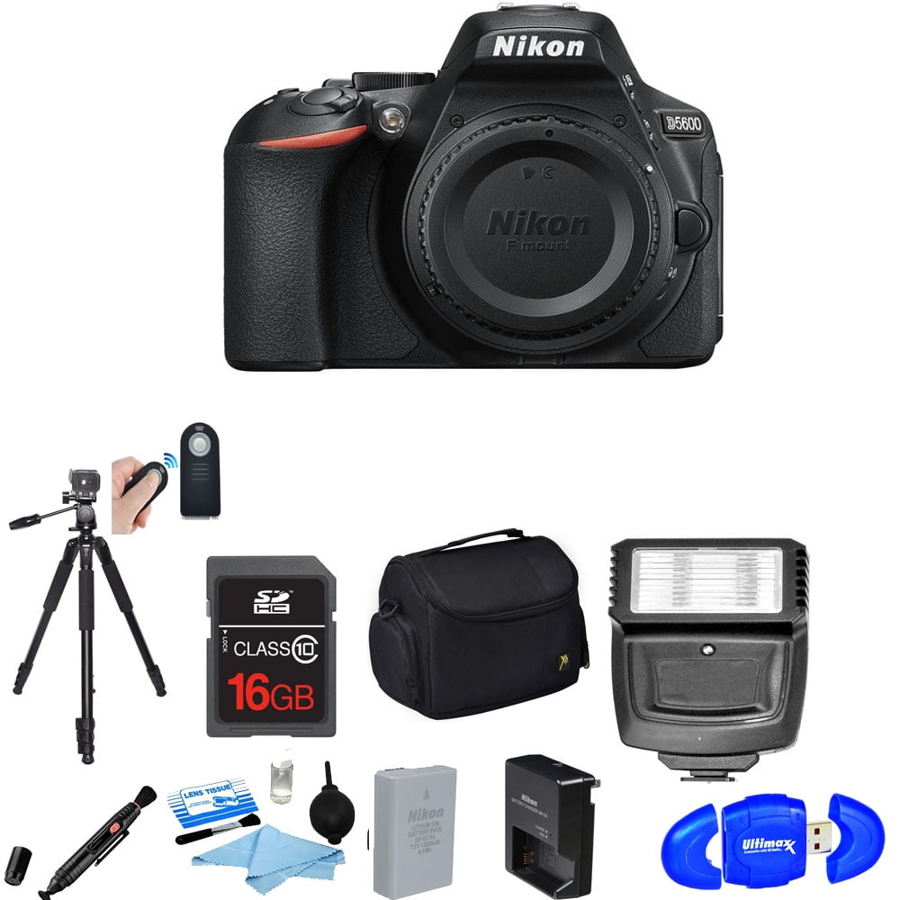 Nikon D5600 DSLR Camera (Body Only) w/ Basic Accessories Bundle. NEW