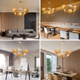 thumbnail image 6 of 3-Light Bird Nest Chandelier Ceiling Lamp LED Creative Pendant Lamp Lighting Fixture Gold, 6 of 12