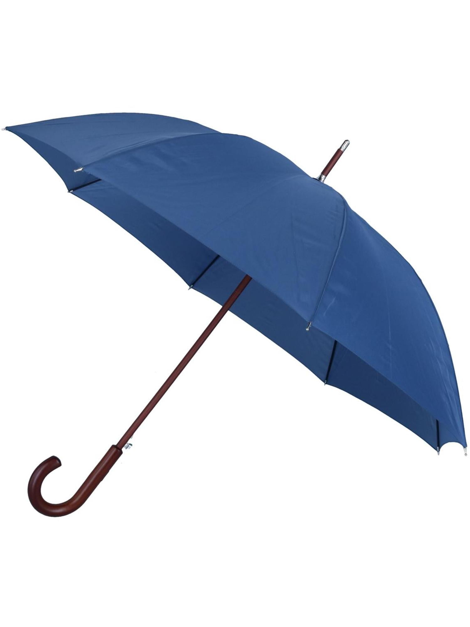 totes Auto Open Wooden Stick Umbrella,  Steele Blue,  One Size