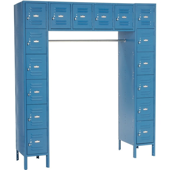 16 Person Locker, 12 x18x12, Ready To Assemble, Blue
