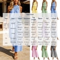 thumbnail image 3 of Lcziwo Women's Gingham Matching Set Elastic Waist Ruffle Trim Tank Tops Wide Leg Pant Set Casual Beach Vacation Lounge Set Blue,L, 3 of 7