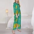thumbnail image 4 of Disketp Pajamas Set Long Sleeve Sleepwear Womens Button Down Nightwear Pj Sets-Tropical Fruit, 4 of 9