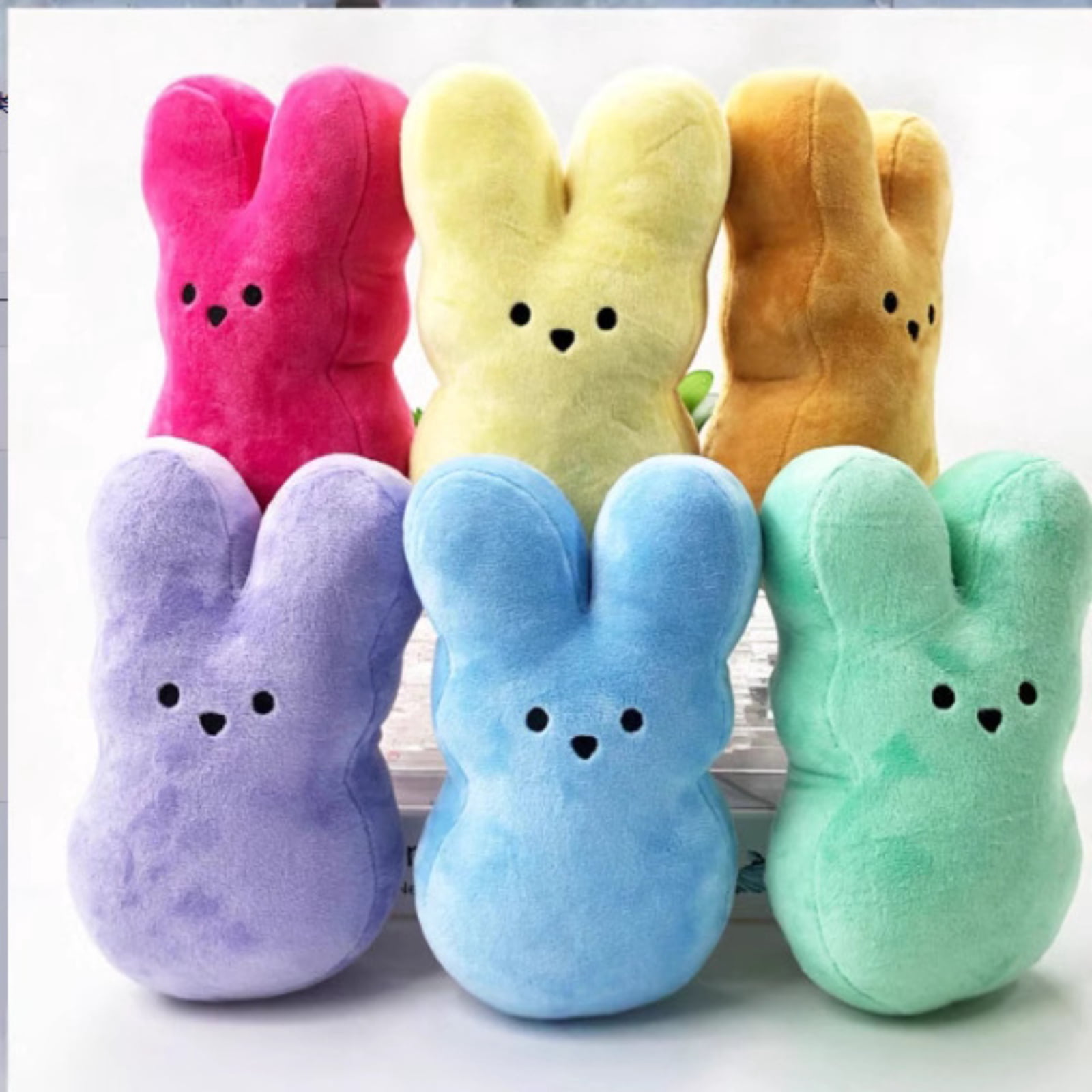 24Pcs Easter Bunny Plush Toys, Easter Basket Stuffers Toys for Kids, Cute Easter Bunny Stuffed Animals Plushie, Easter Party Favors Gift for Girls Boys - 5.9 inch
