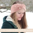 thumbnail image 5 of Ear Warmers Winter Headbands for Women with Pearls, Knit Winter Headbands Wide Cold Weather Headbands for Women Cozy Winter Crochet Head Bands, 5 of 7