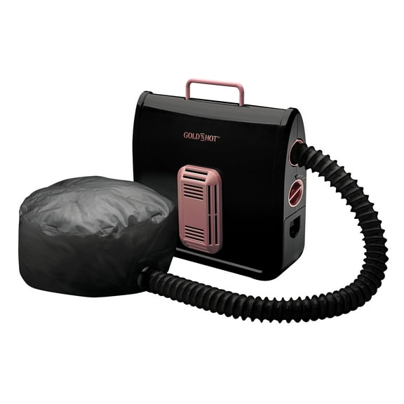 Gold N Hot Professional Ionic Soft Bonnet Hair Dryer, Black