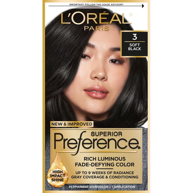 Tinte para el cabello L'Oréal Paris Superior Preference Soft Black 3