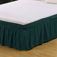 thumbnail image 2 of CHUANK Wrap Around Ruffled Bed Skirt with Adjustable Elastic Belt - 15 Inch Drop Easy to Put On  Wrinkle Free Bedskirt Dust Ruffles  Frame Cover for Queen  King and C-King Size Beds  Blac, 2 of 7