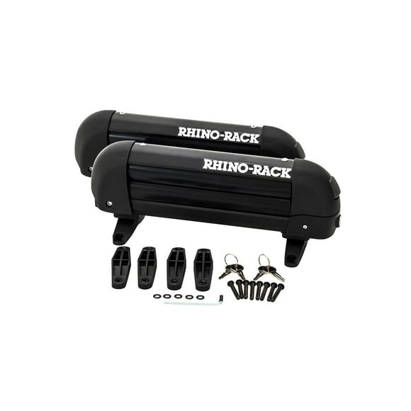 Rhino-Rack USA Ski Carrier - Roof Rack Kit 572 Carries Up to 2 Pairs Of Skis/1 Narrow Snowboard; Lockable; With 2 Ski Carriers/4 Keys/Mounting Hardware