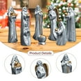 thumbnail image 6 of CoudarTitie Nativity Set Craft Religious Table Centerpiece Indoor Christmas Decoration Resin Silver, 6 of 9