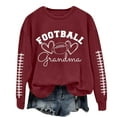 thumbnail image 2 of IMENGL T-Shirt à Col Rond à Manches Longues avec Lettrage « Grand-Maman » de Football, Rouge 2TG, Taille M-3TG, 2 of 4