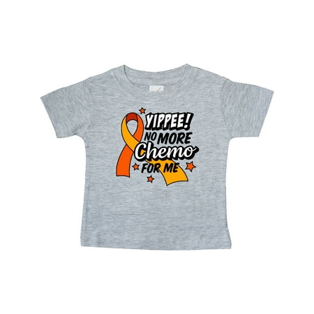 

Inktastic Leukemia Awareness Yippee no More Chemo for Me Gift Baby Boy or Baby Girl T-Shirt