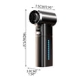 thumbnail image 3 of Portable Handheld Turbo Fan 4-Speed 6000mAh Rechargeable Type-C USB Small Fan for Summer Outdoor Travel, Low Noise, Powerful Wind, 3 of 6