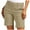 Beige women mid rise bermuda shorts a1, variant on Cagogo Women's Mid Rise Bermuda Shorts with Pockets Casual Solid Regular Fit Travel Beach Lounge Trousers Summer Walking Elastic Waist Comfy Pants, Purple S