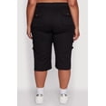 thumbnail image 5 of Womens Plus Size High Waisted Poplin Cargo Shorts, 5 of 5