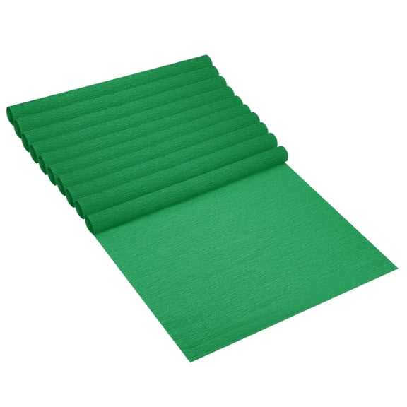 Uxcell 4.9ft Crepe Paper Roll, 10 Roll 20" Width Soft Paper Streamer Sheet for Craft, Dark Green