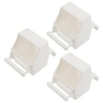 LOLIPPYY 3pcs Bird Cage Food Holder White Plastic Prevent Spillage Tool