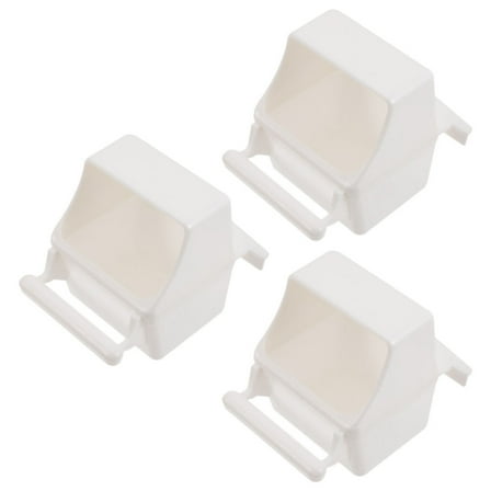 LOLIPPYY 3pcs Bird Cage Food Holder White Plastic Prevent Spillage Tool