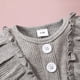 thumbnail image 5 of Body De Bebé Canastilla Onesies Para Niños Pequeños Verano Lindo Color Sólido Volante Algodón Traje Mameluco Mono Gris Odeerbi  LM103-3490, 5 of 8