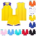 thumbnail image 3 of FUZHIQ Boys Basketball Uniform Sleeveless V-Neck with Elastic Waist Shorts, Lightweight Durable Activewear for Training,3-16 Years, 3 of 5