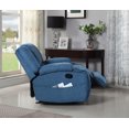 thumbnail image 2 of Nathaniel Home Lyla Blue Plush Microfiber Recliner, 2 of 6