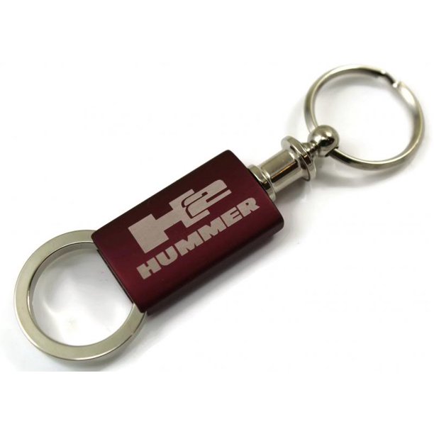 Hummer H2 Burgundy Anodized Aluminum Valet Key Chain