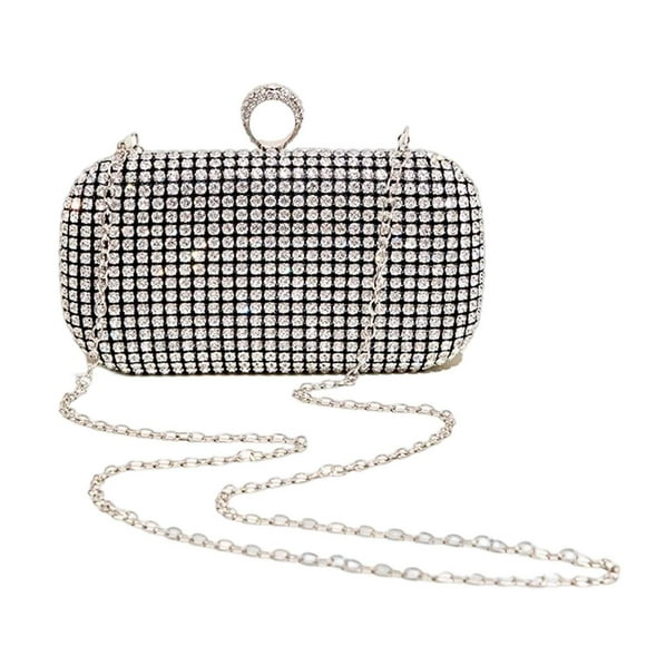 Bolso de noche Sunnimix imitación brillante cadena desmontable 7.9x2x5 pulgadas