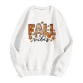 thumbnail image 4 of Women Fall Vibes Leaf Graphic Crewneck Sweatshirt Autumn Holiday Pullover Top, 4 of 4