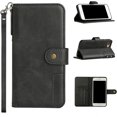 thumbnail image 1 of Kaleidio Case For iPhone 8 Plus, iPhone 7 Plus [Retro Wallet] PU Leather Flip [Card Slot][Foldable Stand Feature] Hybrid Cover [Black], 1 of 5