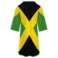 thumbnail image 6 of Jamaica Flag Womens Dress With Pockets Summer V Neck 3/4 Sleeve Dress Plus Size Loose Dress, 6 of 7