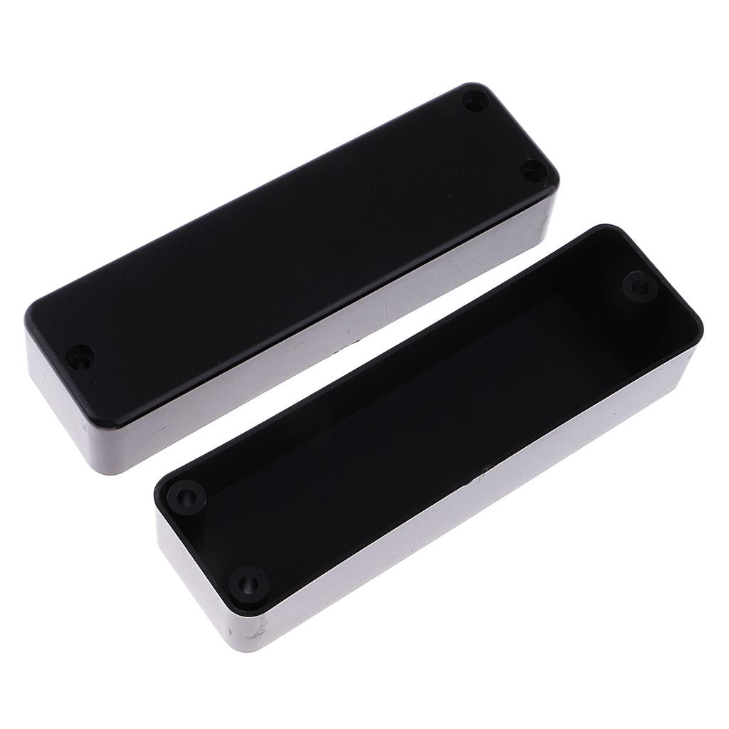 Rushawy 6x2 Pieces 3 Screw Hole Sealed Closed Pickup Covers for Electric Bass Guitar