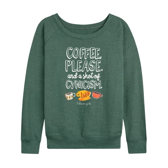 Gilmore Girls - Coffee And Cynisism - Women's French Terry Long Sleeve Pullover