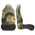 thumbnail image 3 of Gaeub Deep Forest Stone Green Dragon 2Pack Full Set Car Seat Covers with Soft Padding Universal Auto Front Seats Protector and Cushion Mat, 3 of 7