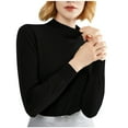 thumbnail image 1 of Timegard Hauts pour Femmes Manches Longues Col Mi-Haut T-Shirts Confortables Décontractés Automne, 1 of 4