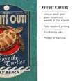 thumbnail image 3 of Folly Beach, South Carolina, Sea Turtle Vintage Sign, Contour Birch Wood Wall Sign (6x9 Rustic Home Decor, Ready to Hang Art), 3 of 5