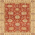 thumbnail image 1 of Ahgly Company Machine Washable Indoor Square Abstract Fire Engine Red Area Rugs, 6' Square, 1 of 7