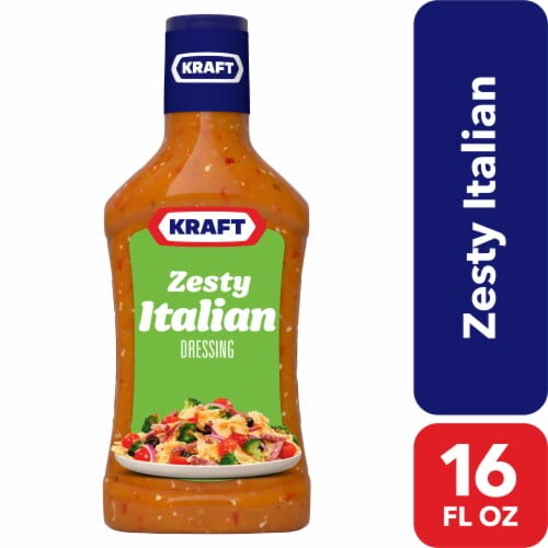 Pack of 2 - Kraft Zesty Italian Salad Dressing 16 fl oz Packaging May Vary