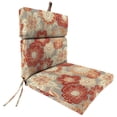 thumbnail image 3 of Jordan Manufacturing 22" x 44" Grey Floral Outdoor Chair Cushion with Ties and Loop - 44'' L x 22'' W x 4'' H, 3 of 5
