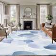 thumbnail image 2 of 5x7 Area Rugs, Blue Non-Skid Rubber Backing Large Rectangle Rugs - Living Room Bedroom Home Office, Watercolor Abstract Geometric Art Indoor Floor Mat Carpets Washable Rug, 2 of 9